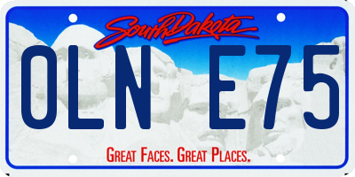 SD license plate 0LNE75