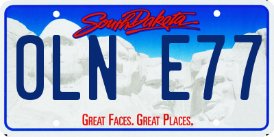 SD license plate 0LNE77
