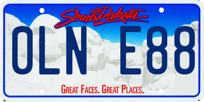 SD license plate 0LNE88