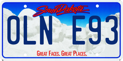 SD license plate 0LNE93