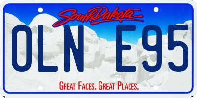 SD license plate 0LNE95