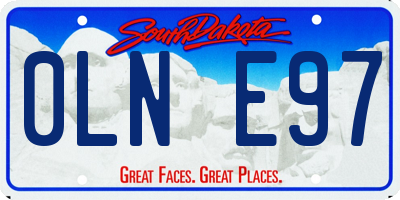 SD license plate 0LNE97