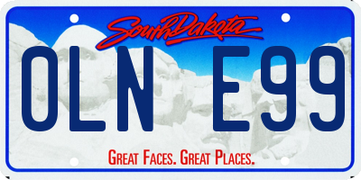 SD license plate 0LNE99