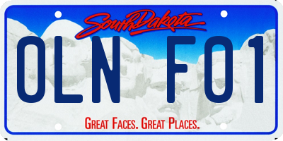 SD license plate 0LNF01
