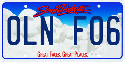 SD license plate 0LNF06