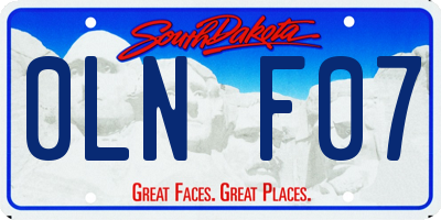 SD license plate 0LNF07
