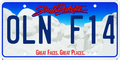 SD license plate 0LNF14