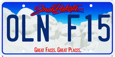 SD license plate 0LNF15