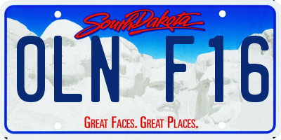 SD license plate 0LNF16