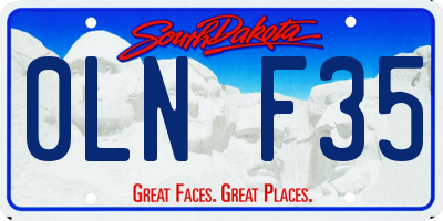SD license plate 0LNF35