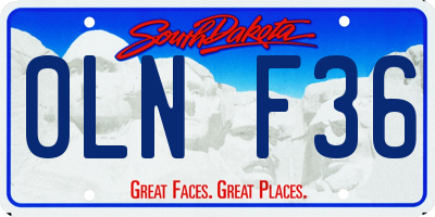 SD license plate 0LNF36