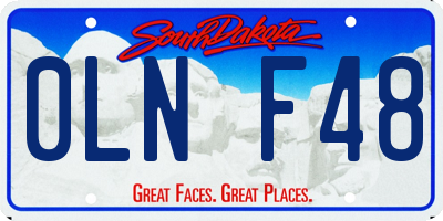 SD license plate 0LNF48