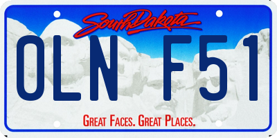 SD license plate 0LNF51