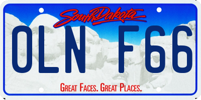 SD license plate 0LNF66