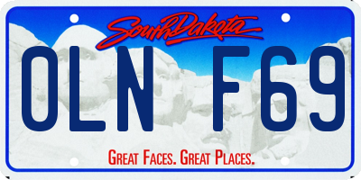 SD license plate 0LNF69