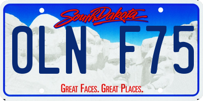 SD license plate 0LNF75