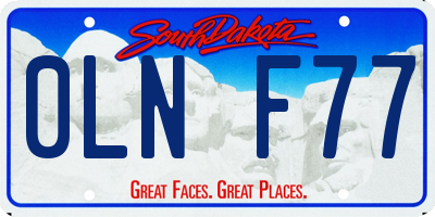 SD license plate 0LNF77