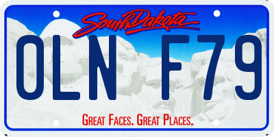 SD license plate 0LNF79