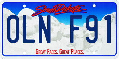 SD license plate 0LNF91