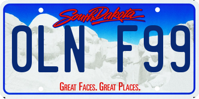 SD license plate 0LNF99