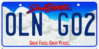 SD license plate 0LNG02