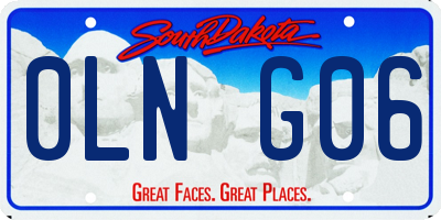 SD license plate 0LNG06