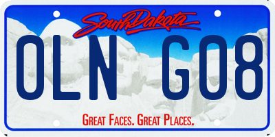 SD license plate 0LNG08
