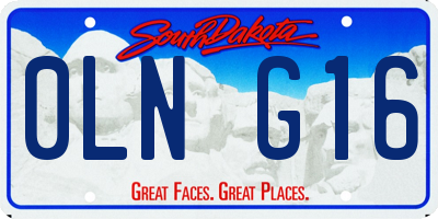 SD license plate 0LNG16