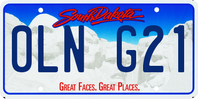SD license plate 0LNG21