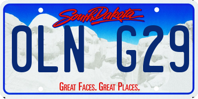 SD license plate 0LNG29