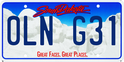 SD license plate 0LNG31