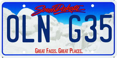 SD license plate 0LNG35