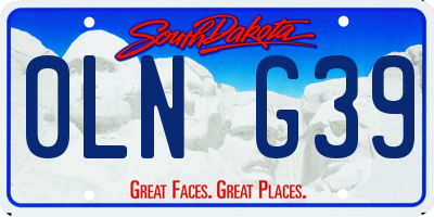 SD license plate 0LNG39