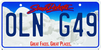 SD license plate 0LNG49