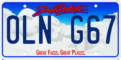 SD license plate 0LNG67