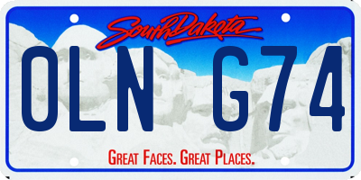 SD license plate 0LNG74