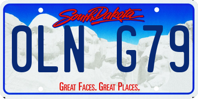 SD license plate 0LNG79