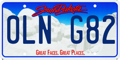 SD license plate 0LNG82
