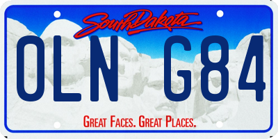 SD license plate 0LNG84