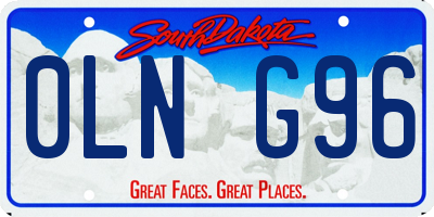SD license plate 0LNG96