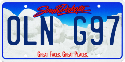 SD license plate 0LNG97