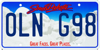 SD license plate 0LNG98