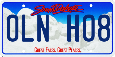 SD license plate 0LNH08
