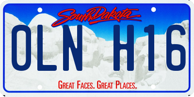 SD license plate 0LNH16