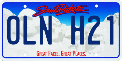 SD license plate 0LNH21