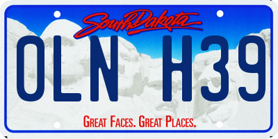 SD license plate 0LNH39