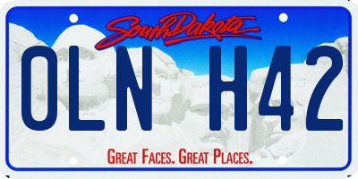 SD license plate 0LNH42