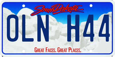 SD license plate 0LNH44