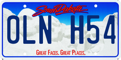 SD license plate 0LNH54