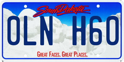 SD license plate 0LNH60